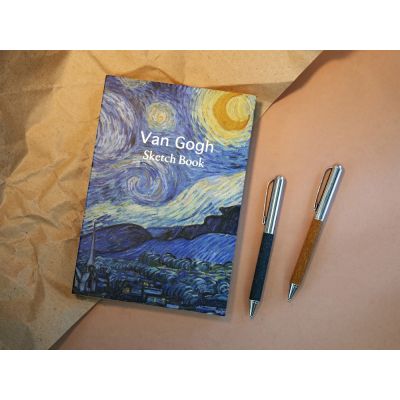 Шариковая ручка из переработанной стали и переработанной кожи Venera, серая-6