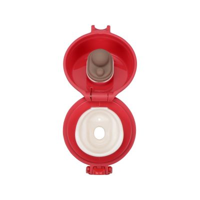 Вакуумная термокружка Хот 470мл, серый/красный-4