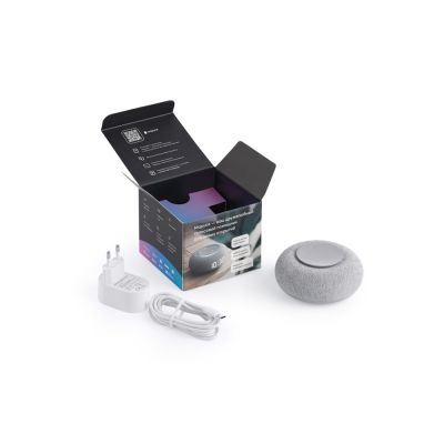 Умная колонка VK Капсула Мини с голосовым помощником Марусей, светлый серый-4