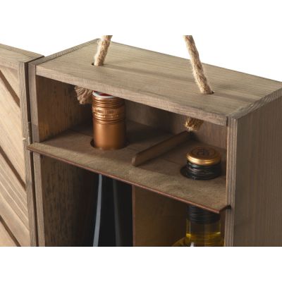 Коробка подарочная из массива дерева для 2х бутылок-7