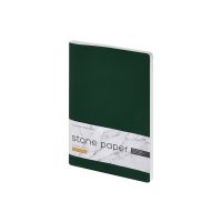 Тетрадь с каменной бумагой А5 Carrara 40 л., линейка, зеленый