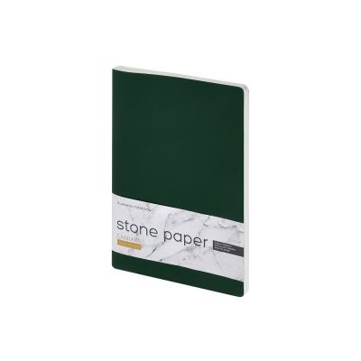 Тетрадь с каменной бумагой А5 Carrara 40 л., линейка, зеленый-0