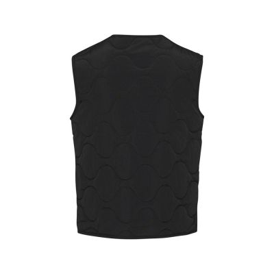 Quartz утепленный жилет унисекс из переработанного материала GRS - сплошной черный-2