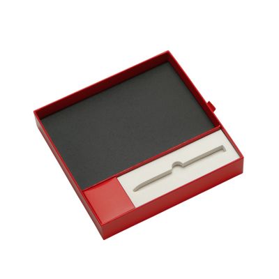 Набор блокнот в гибкой обложке А5 и металлическая шариковая ручка Nabokov, красный-9