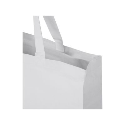 Odessa большая эко-сумка из переработанного хлопка, сертифицированного согласно GRS, плотностью 220 г/м² - Белый-3