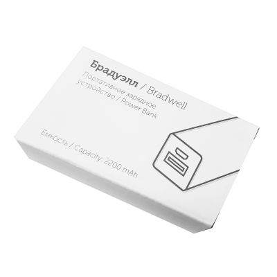 Портативное зарядное устройство Брадуэлл, 2200 mAh, черный-4