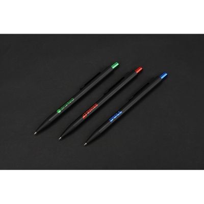 Ручка металлическая шариковая Blaze с цветным зеркальным слоем, черный/зеленое яблоко-5