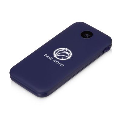 Внешний беспроводной аккумулятор с подсветкой лого Astro, 10000 mAh, темно-синий-0