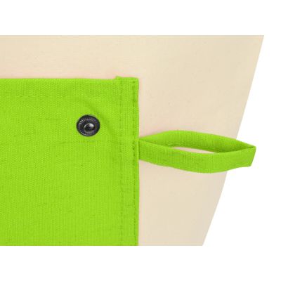 Складная хлопковая сумка для шопинга Gross с карманом, зеленое яблоко-5