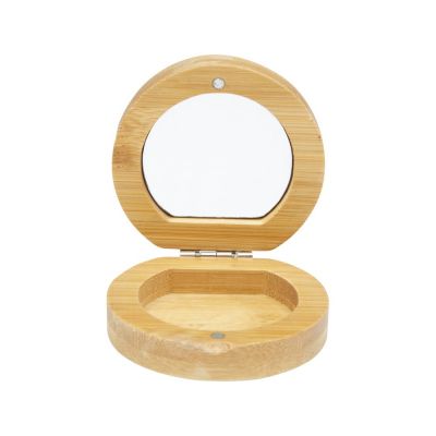 Карманное зеркало в бамбуковой раме Afrodit, natural-3