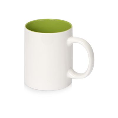 Кружка Sublime Color XL для сублимации 440мл, белый/зеленое яблоко-0