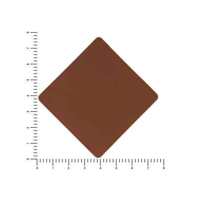 ПАТЧ РОМБ soft-touch (коричневый) 7,6 х 7,6 см-1