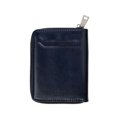Картхолдер на молнии для 8 пластиковых карт с RFID защитой Fabrizio, синий-2