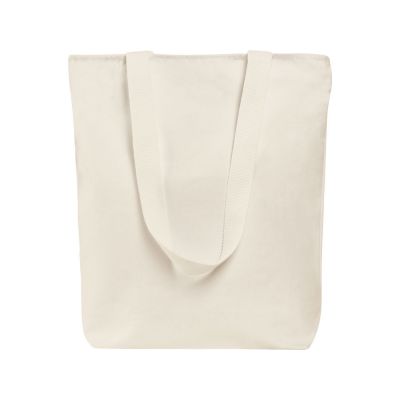 Сумка на молнии Zipper из хлопка 280 г c карманом на молнии спереди, натуральный-2