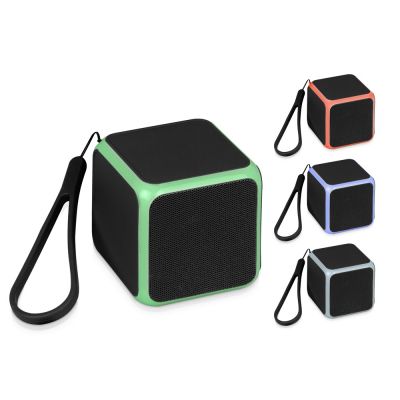 Портативная колонка Cube с подсветкой, черный-10