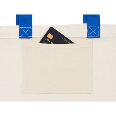 Сумка для шоппинга Cotton из переработанного хлопка 280 г, синий-4