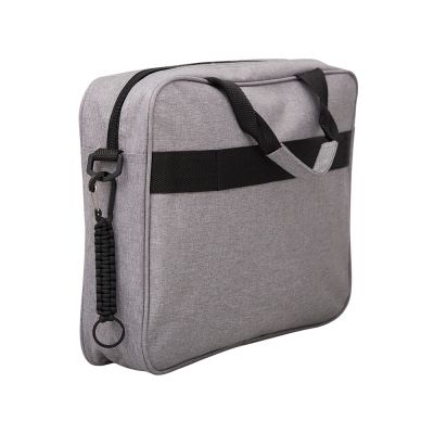 Брелок-веревочка Austere с карабином и кольцом, черный-3