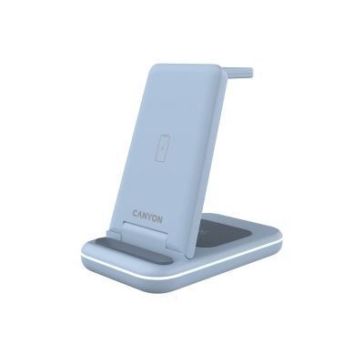 Беспроводное зарядное устройство 3-в-1 CANYON WS-304 (CNS-WCS304B), 15W, голубой-0