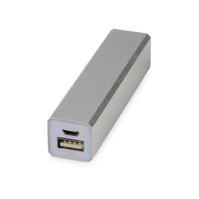 Портативное зарядное устройство Брадуэлл, 2200 mAh, серебристый-0