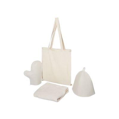 Банный набор с килтом Healing Light, мужской, белый-0