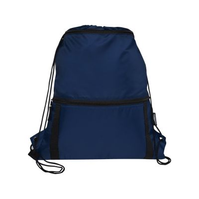 Изолированная сумка со шнурком Adventure объемом 9 л из переработанных материалов, соответствующих стандарту GRS, темно-синий-1