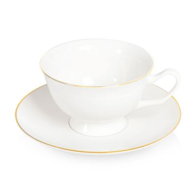 Чайная пара с золотой каймой, 200мл-0
