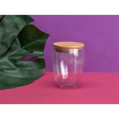Стакан Valday с двойными стекнами и бамбуковой крышкой, 350 мл-5