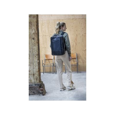 Expedition Pro расширяемый рюкзак для ноутбука из переработанных материалов по стандарту GRS,17 дюймов, объемом 35 л - сплошной черный-7