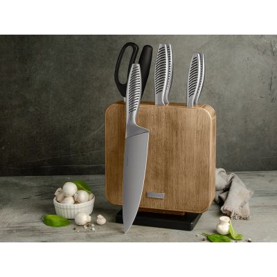 Набор кухонных ножей с блоком, NADOBA, серия VERA-3