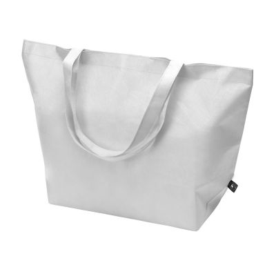 Сумка Reviver с донной складкой из нетканого переработанного материала RPET, белый-0