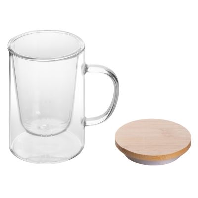 Стеклянная кружка с заварочной емкостью Milfoil-2