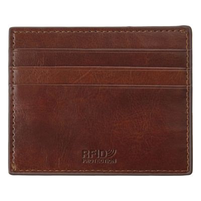 Картхолдер для 6 пластиковых карт с RFID-защитой Fabrizio, коричневый-4