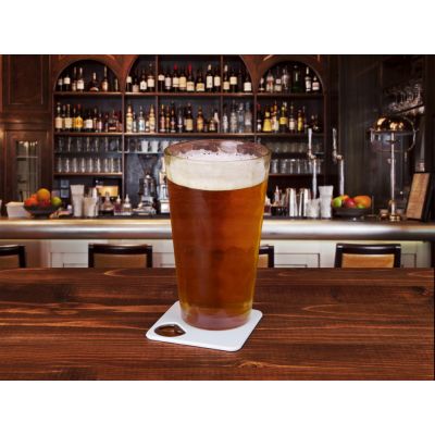 Подставка для кружки с открывалкой Liso, черный/белый-4