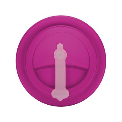 Пластиковый стакан Take away с двойными стенками и крышкой с силиконовым клапаном, 350 мл, белый/фуксия-4
