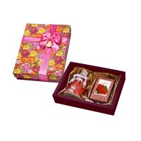 Набор С Праздником: кукла декоративная, шоколадные конфеты Конфаэль, красный