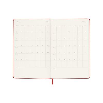 Записная книжка 12 месяцев на 2024 год, в твердой обложке, красный, Large, 13х21-3
