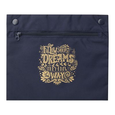 Kai круглая эко-сумка из переработанного материала, сертифицированного согласно GRS - Темно - синий-7