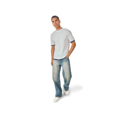 Футболка Rotterdam мужская, жемчужный/темно-синий-3