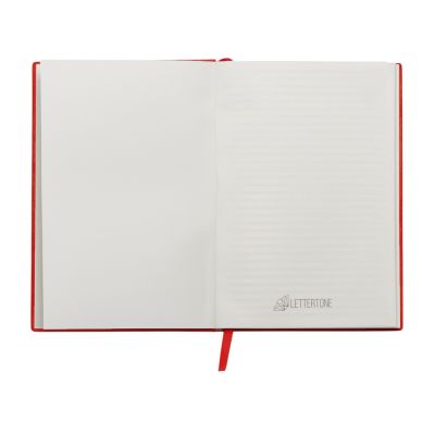 Набор блокнот в гибкой обложке А5 и металлическая шариковая ручка Nabokov, красный-4