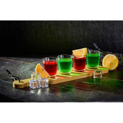 Набор стопок на бамбуковой подставке Shots-3