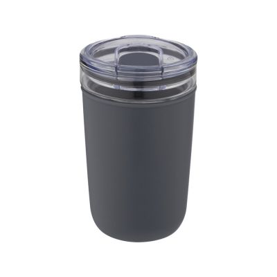 Bello, стеклянная кружка объемом 420 мл с внешней стенкой из переработанного пластика, серый-4