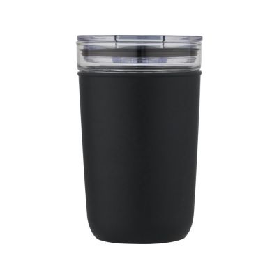 Bello, стеклянная кружка объемом 420 мл с внешней стенкой из переработанного пластика, черный-1