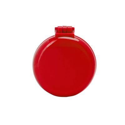 Складная щетка BLUNT с круглым карманным зеркальцем, красный-0