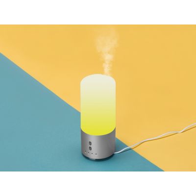 Увлажнитель воздуха с подсветкой Breathe, белый/серебристый-5