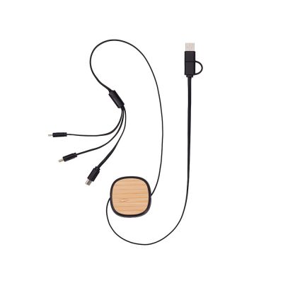 Универсальный кабель с ретрактором 3-в-1 Retrax, черный-3