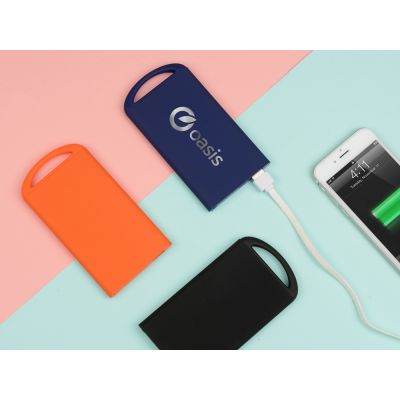 Портативное зарядное устройство Shine с зеркальной гравировкой, 4000 mAh, оранжевый-7