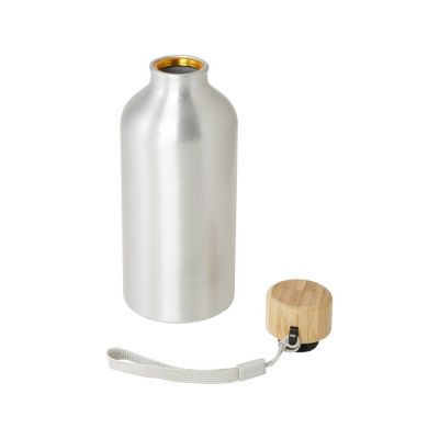 Бутылка для воды Malpeza из переработанного алюминия, 500 мл - Серебряный-2