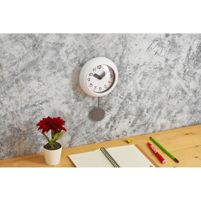 Настенные часы с маятником Pendulum, белый-7