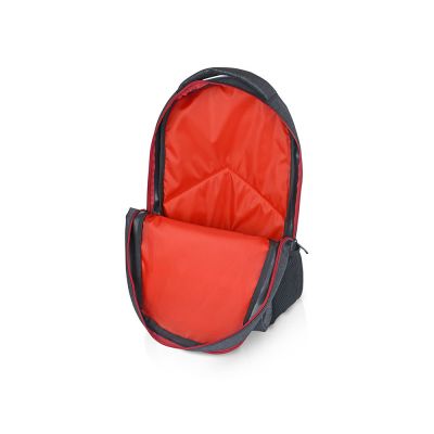 Рюкзак Metropolitan, серый с красной молнией и красной подкладкой-2