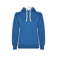 Толстовка с капюшоном Urban женская, королевский синий/белый